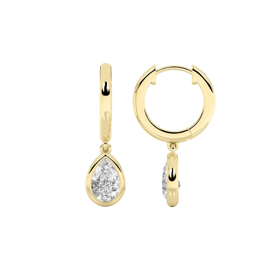 Pear Shape Dangle Earrings lab grown diamond