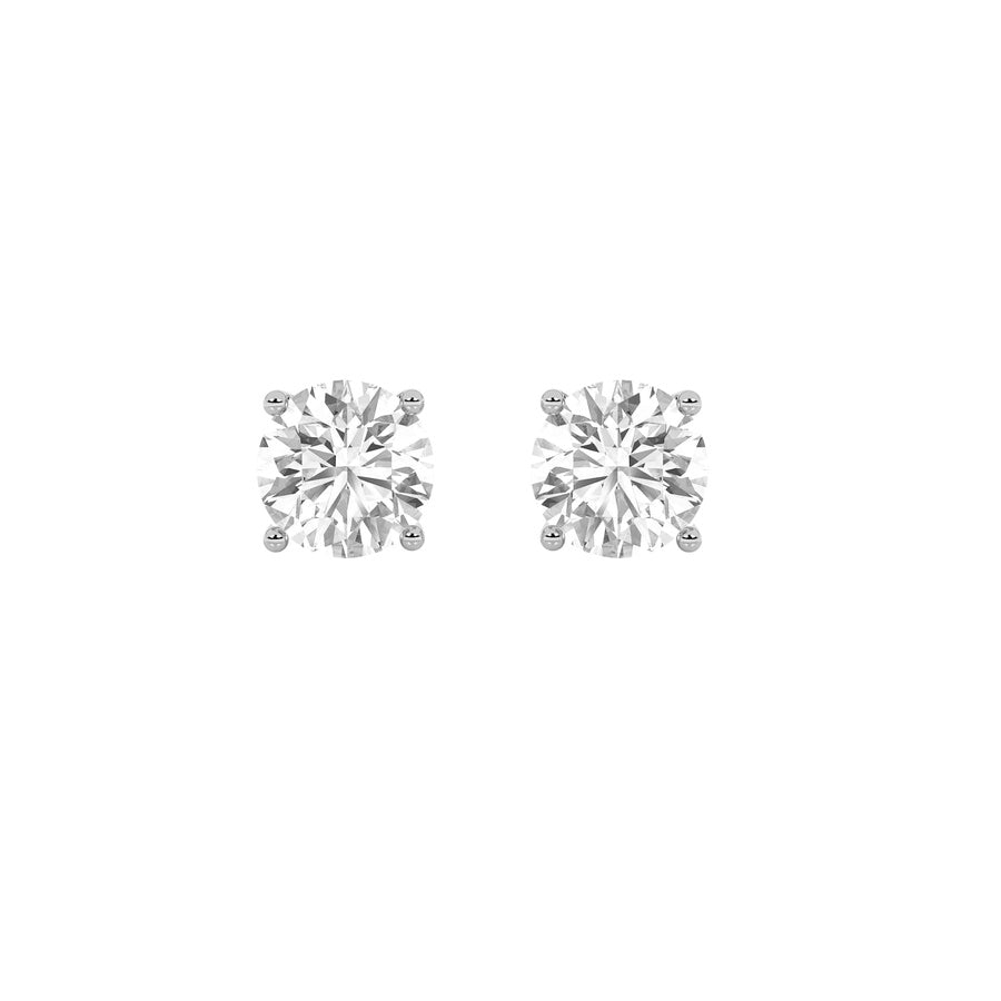 0.5Cttw Round Shaped Lab Grown Diamond (F/VS) StudEarrings in 14K Gold