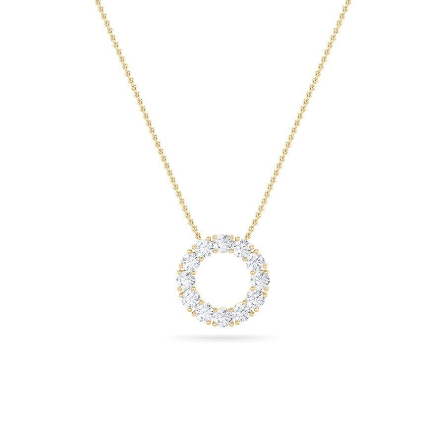 Round Shape Circle Pendant lab grown diamond