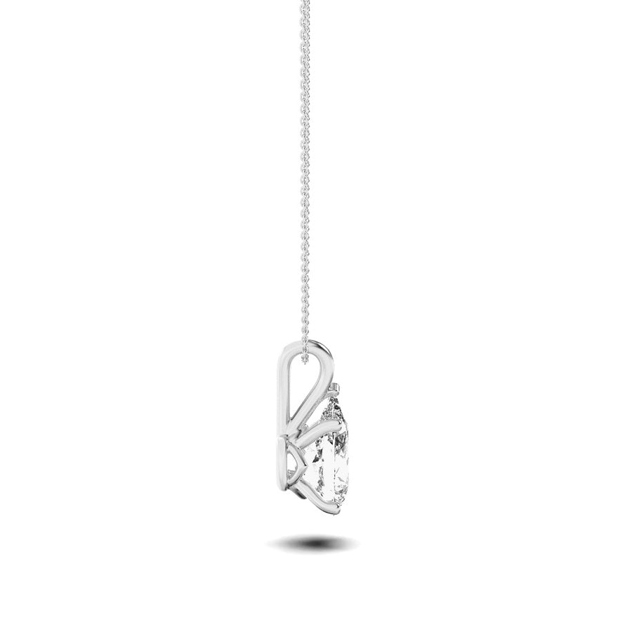 Pear Shape Split Bale Solitaire Pendant lab grown diamond