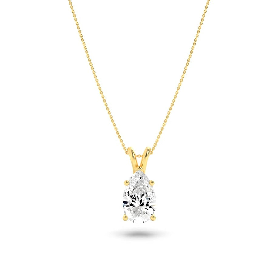 Pear Shape Split Bale Solitaire Pendant lab grown diamond