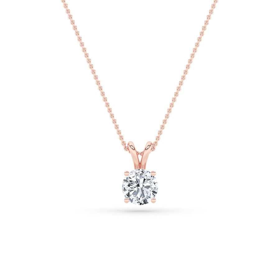 Round Shape Split Bale Solitaire Pendant lab grown diamond