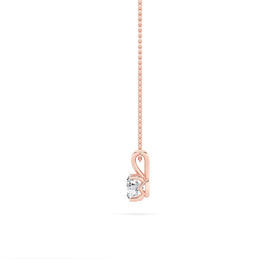 Round Shape Split Bale Solitaire Pendant lab grown diamond