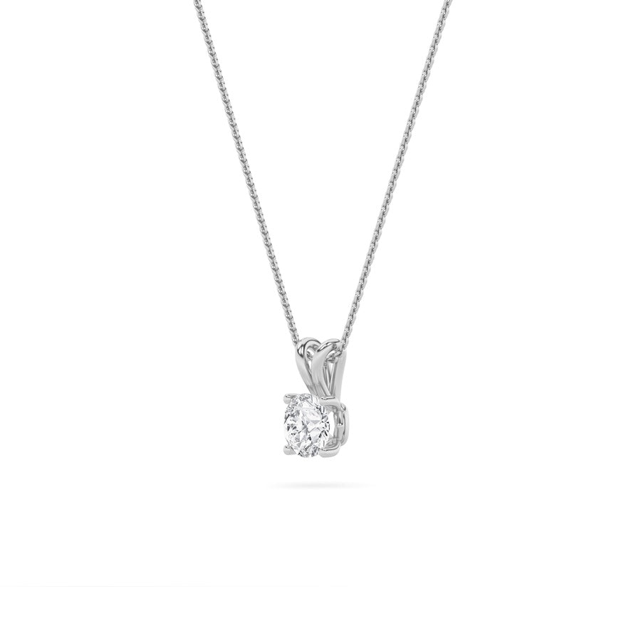 Round Shape Split Bale Solitaire Pendant lab grown diamond