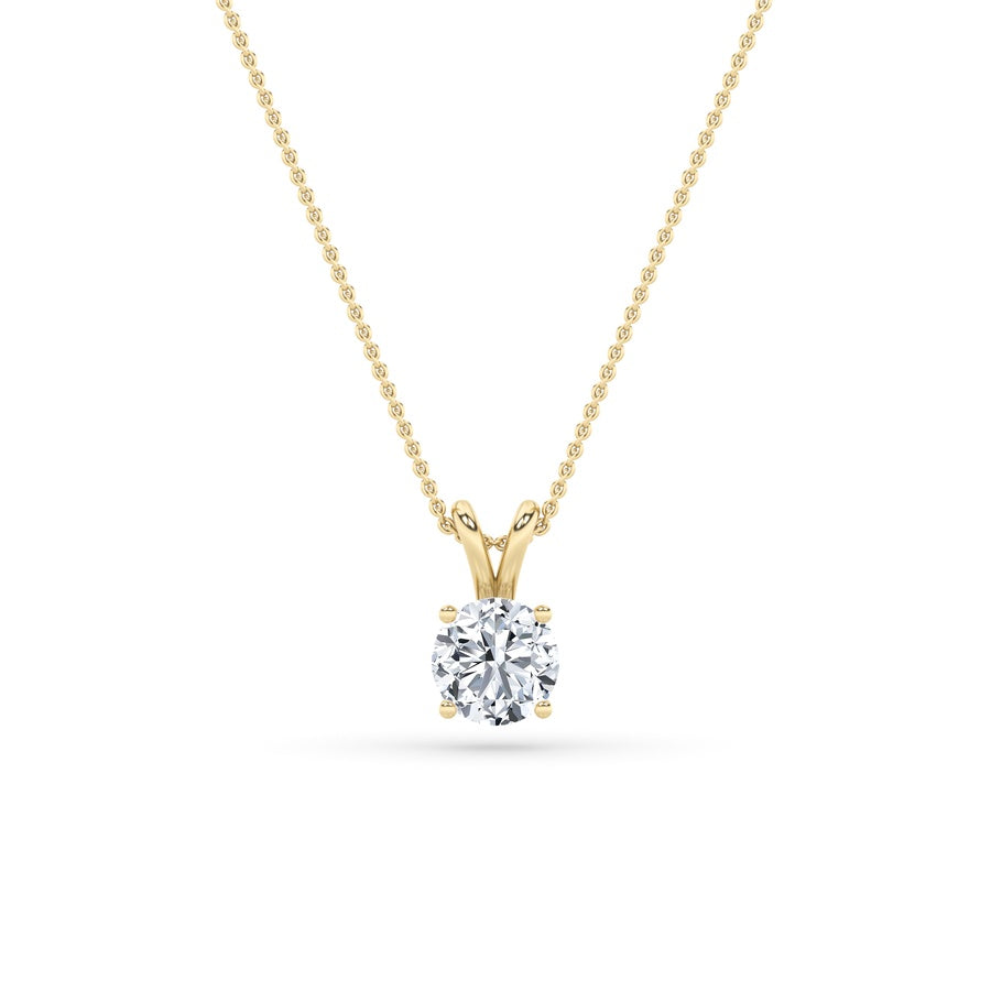 Round Shape Split Bale Solitaire Pendant lab grown diamond