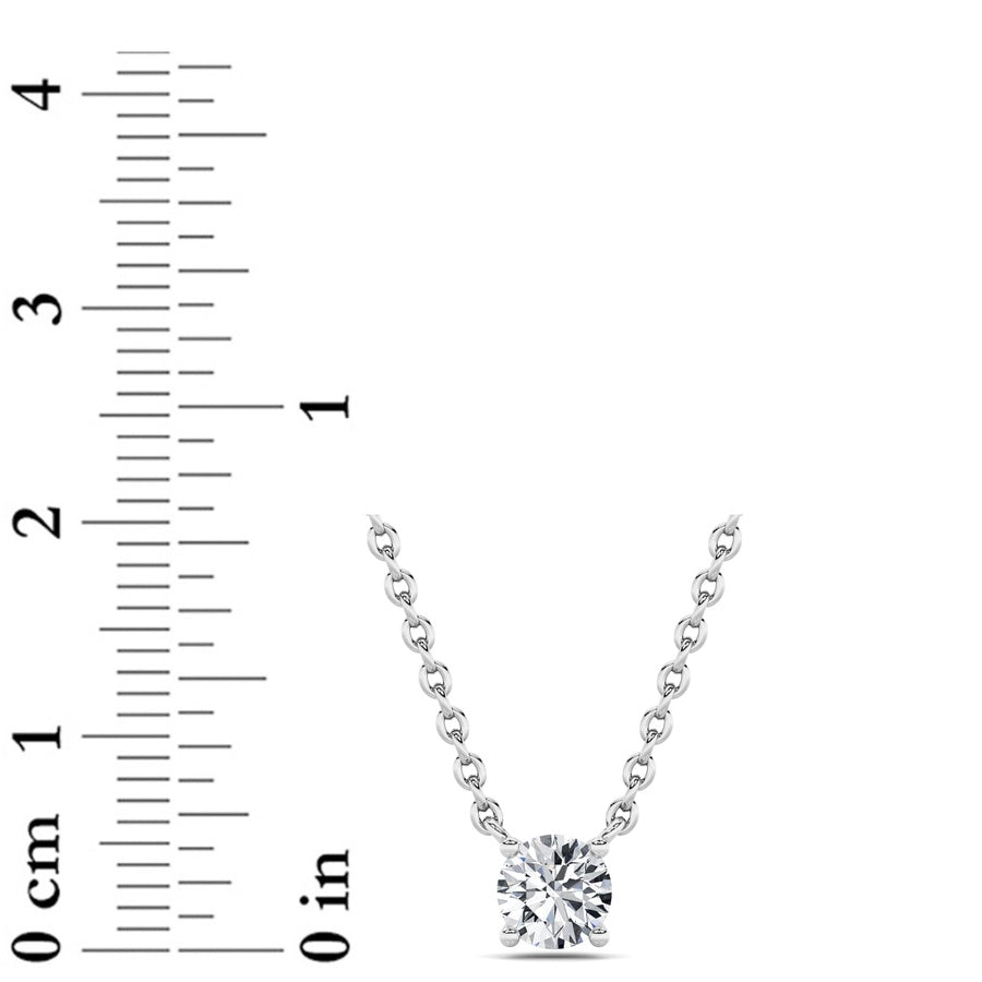 Round Shape Solitaire Necklace lab grown diamond