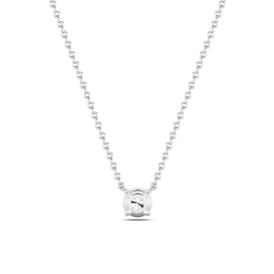 1Cttw Round Shaped Lab Grown Diamond (F/VS) Solitaire Necklace in 14K Gold