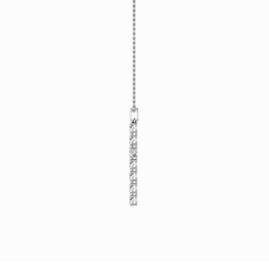 2Cttw Oval Shaped Lab Grown Diamond (F/VS) Cross Pendant in 14K Gold