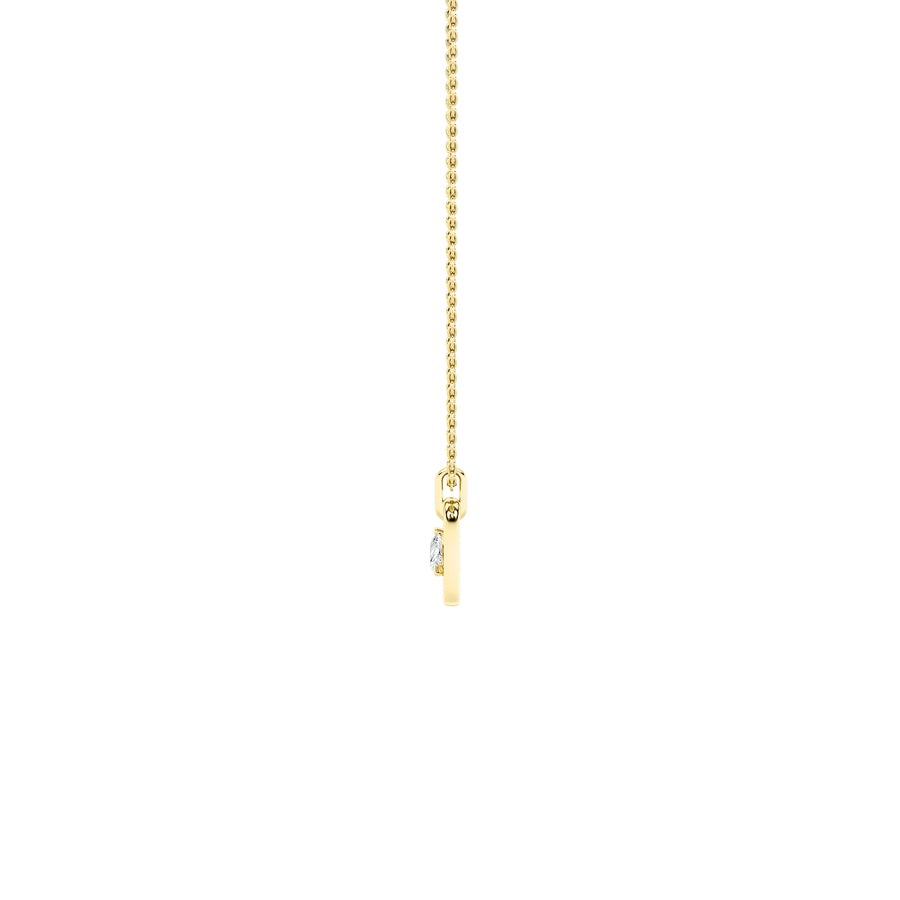 1Cttw Pear Shaped Lab Grown Diamond (F/VS) Heart Shaped Dangle Pendant in 14K Gold