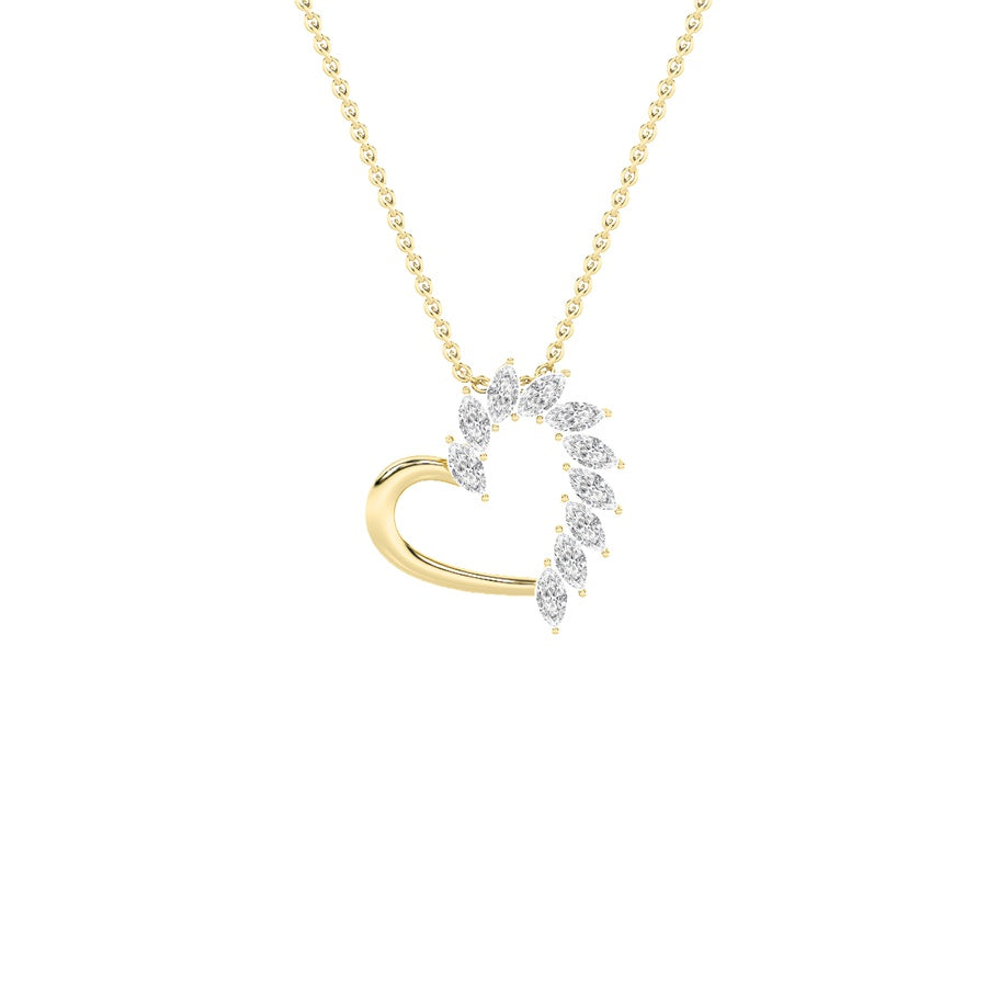 Heart Shape Pendant lab grown diamond