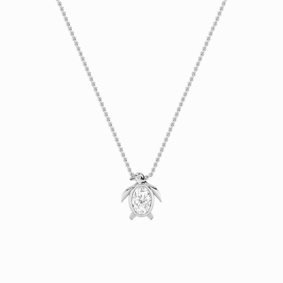 1Cttw Oval Shaped Lab Grown Diamond (F/VS)  Pendant in 14K Gold
