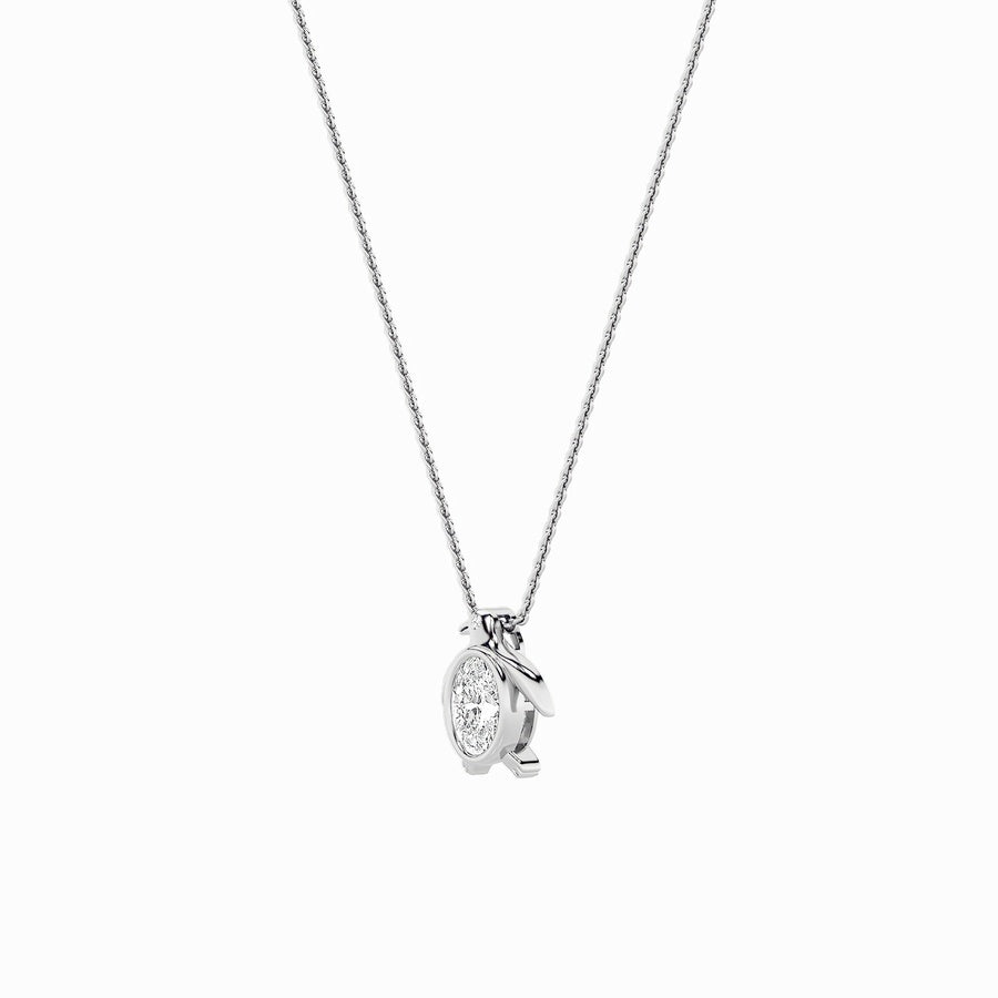 1Cttw Oval Shaped Lab Grown Diamond (F/VS)  Pendant in 14K Gold