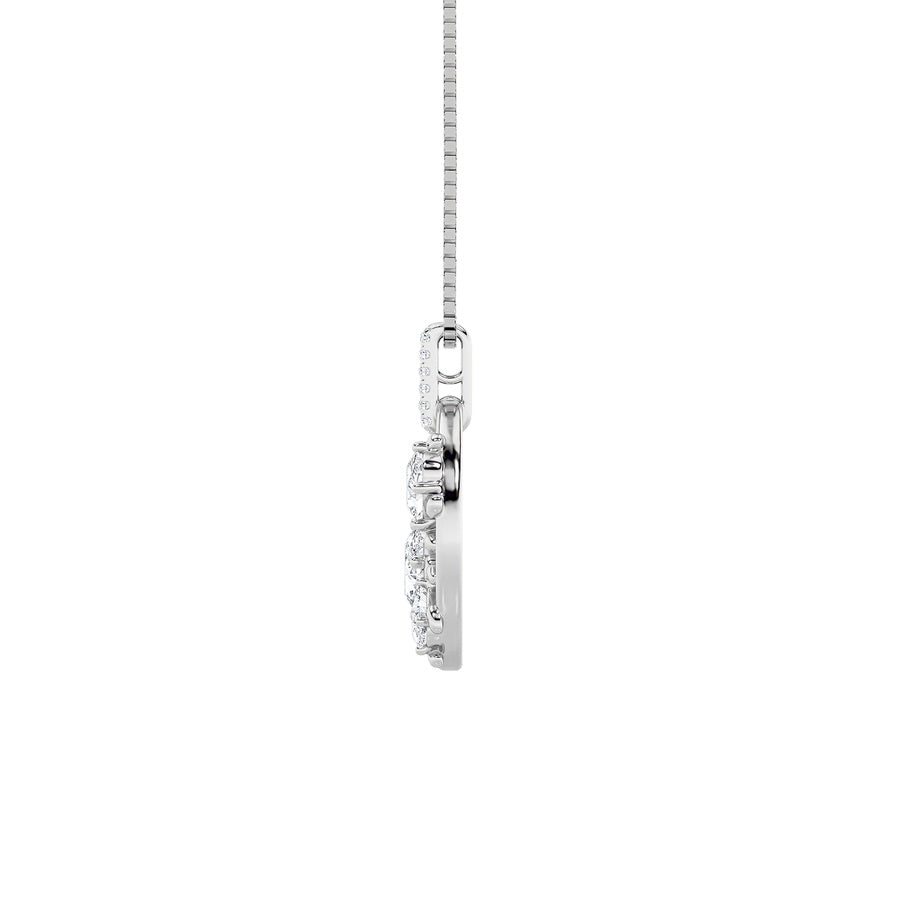2Cttw Oval Shaped Lab Grown Diamond (F/VS) Baby Turtle Pendant in 14K Gold