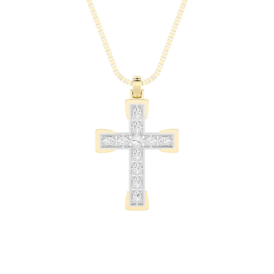 Round Shape Cross Pendant lab grown diamond