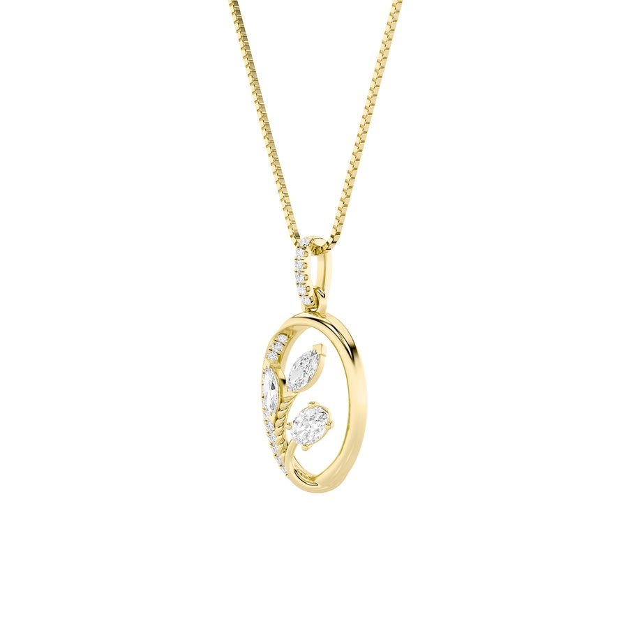 Oval Shape Pendant lab grown diamond
