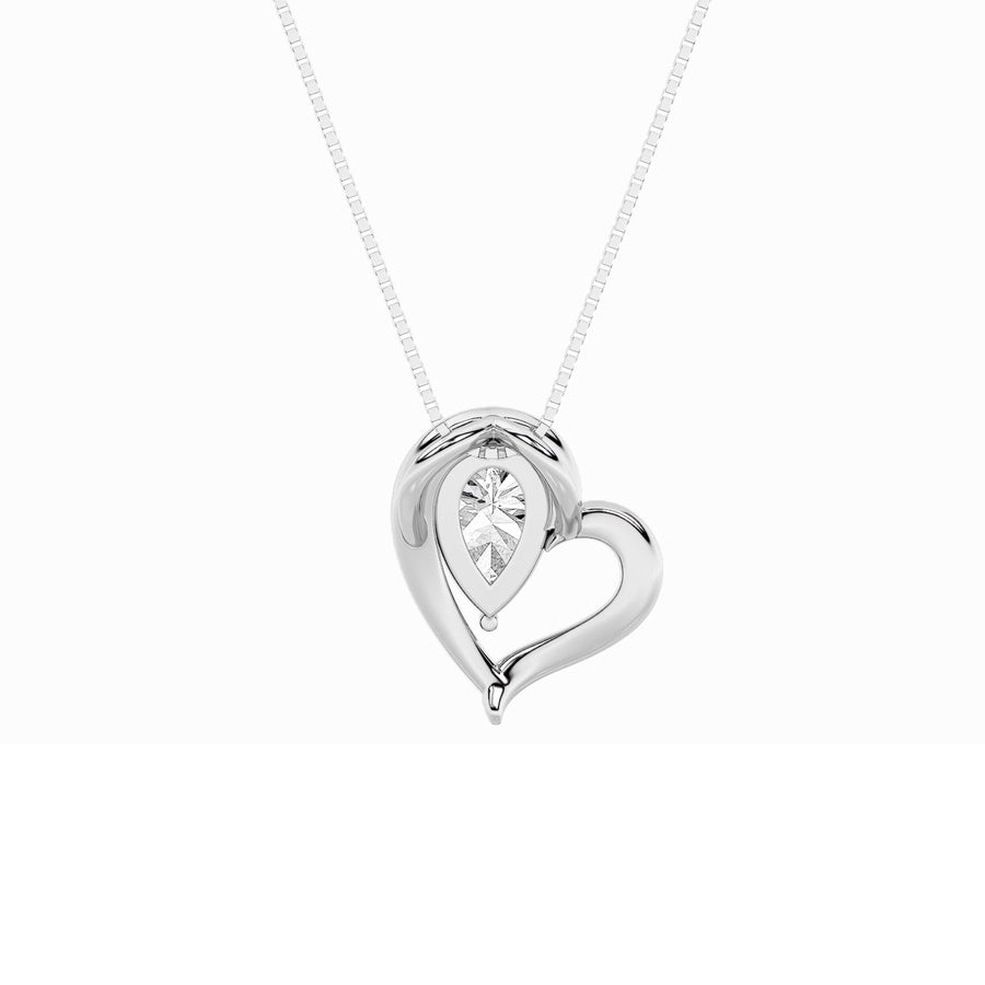 Pear Shape Heart Pendant lab grown diamond