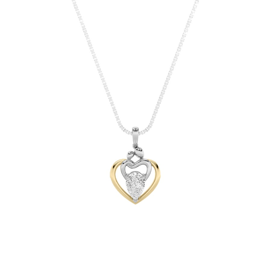Heart Shape Pendant lab grown diamond