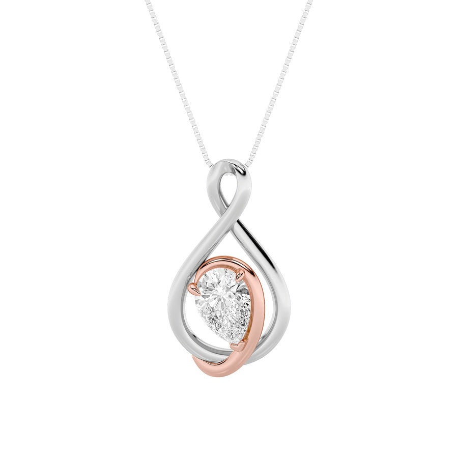 Pear Shape Fancy Solitaire Pendant lab grown diamond