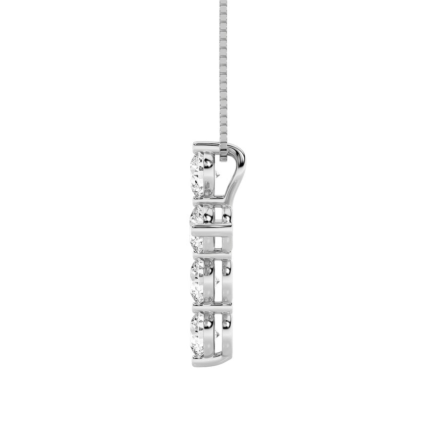 Round Shape Cross Pendant lab grown diamond