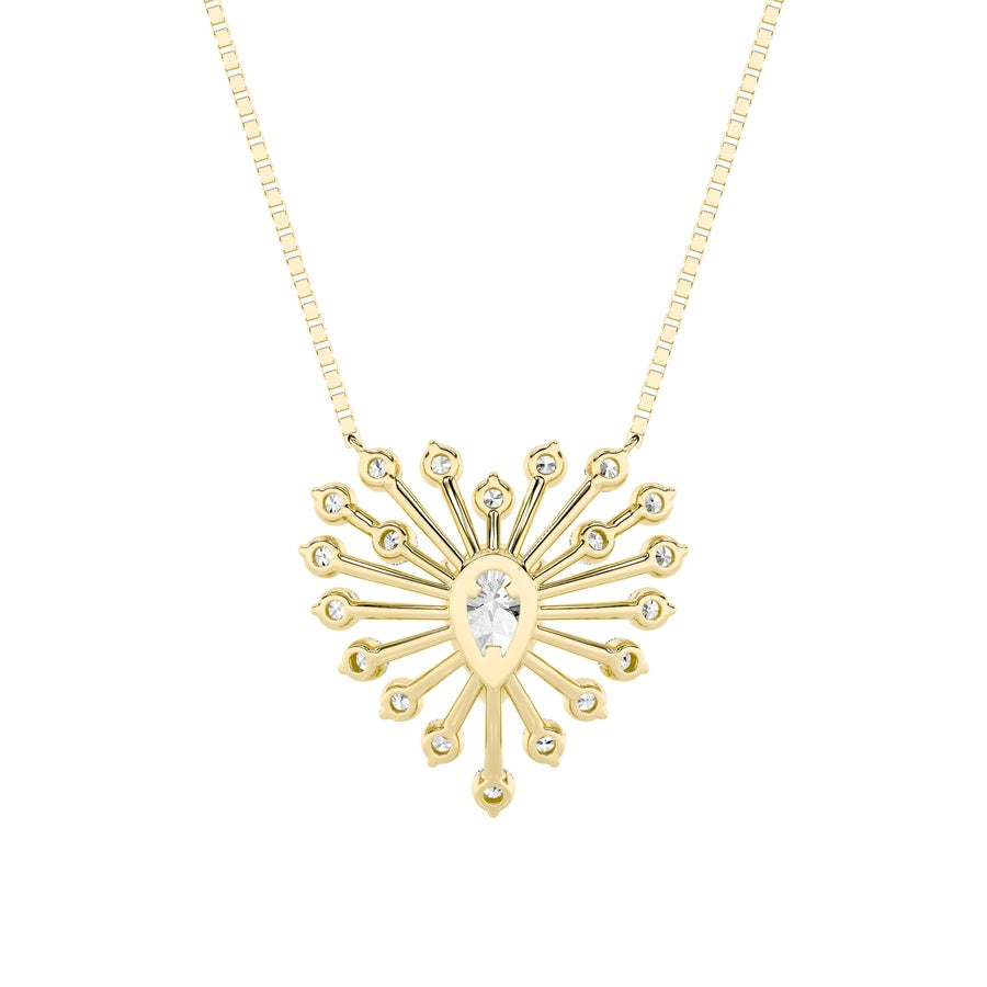1.5Cttw Pear Shaped Lab Grown Diamond (F/VS) Astralis Necklace in 14K Gold