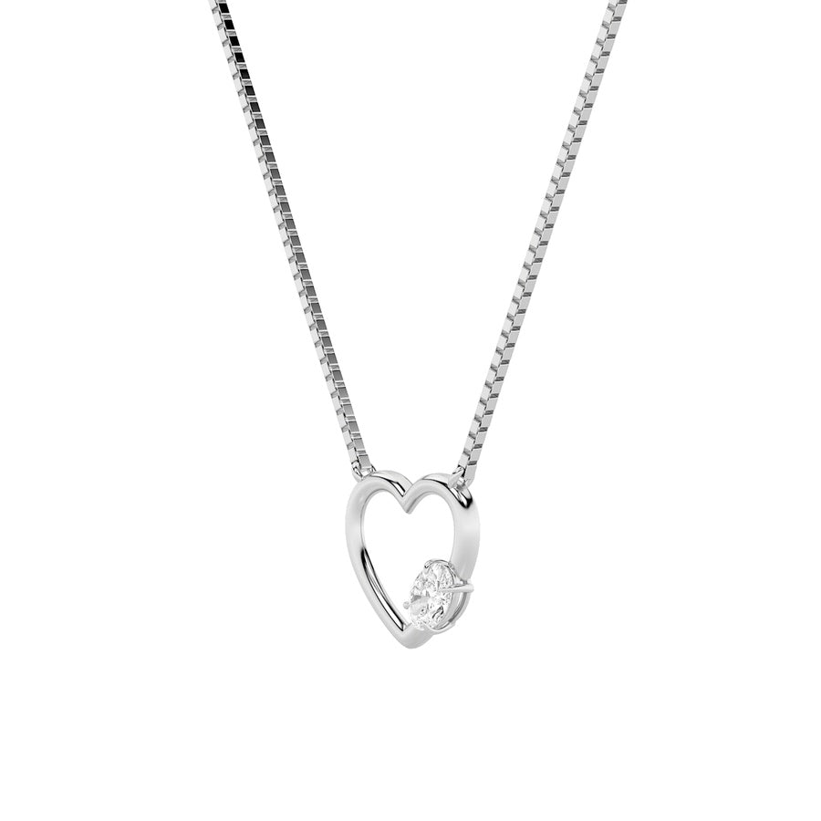 Heart Shape Necklace lab grown diamond