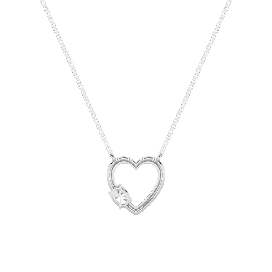 Heart Shape Necklace lab grown diamond