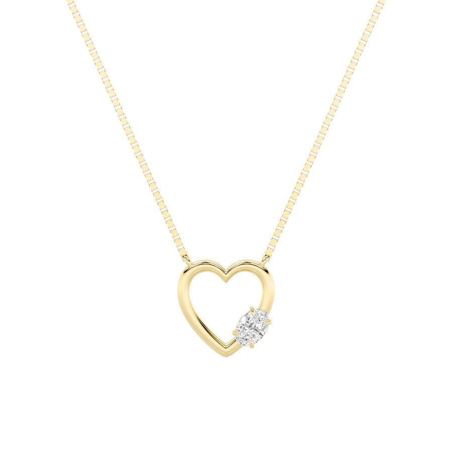 Heart Shape Necklace lab grown diamond