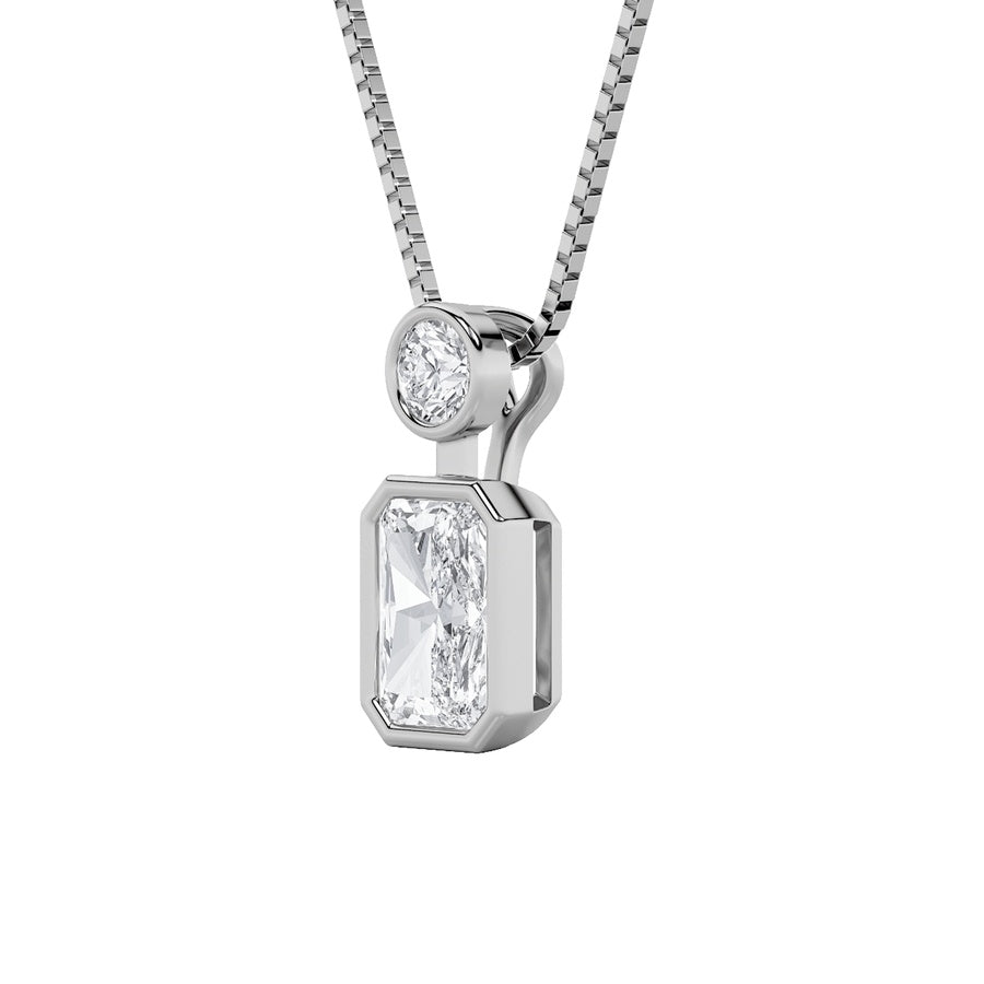 Emerald Shape Toi Et Moi Fashiion Pendant lab grown diamond