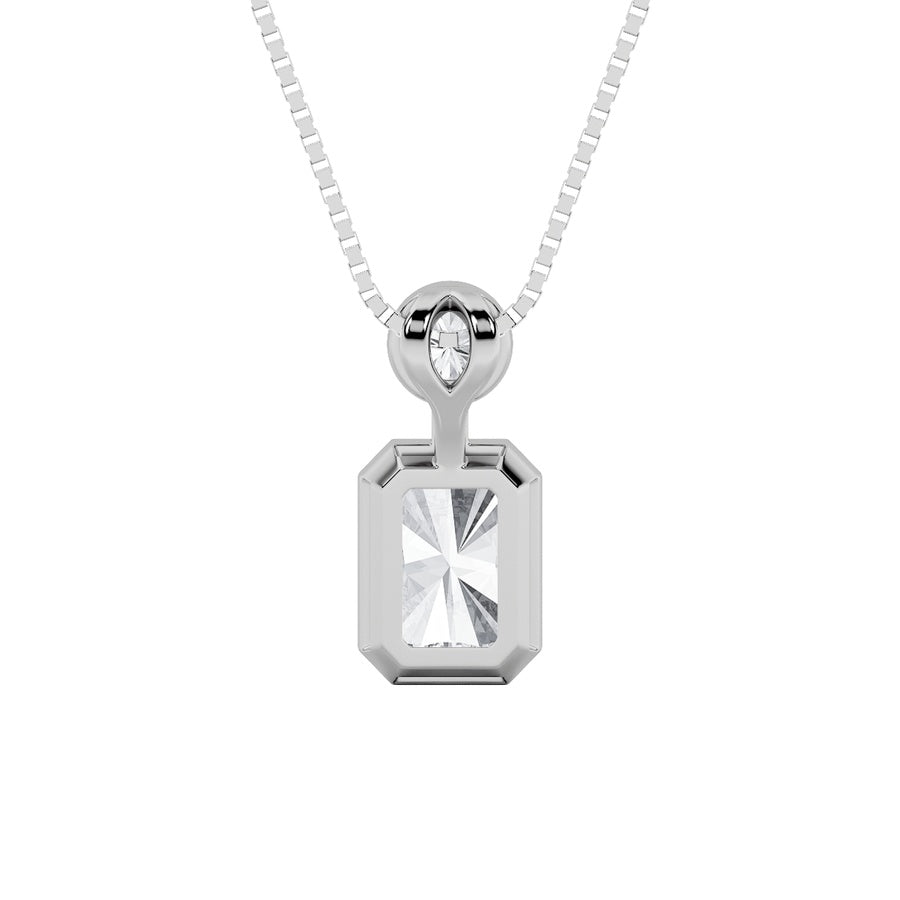 Emerald Shape Toi Et Moi Fashiion Pendant lab grown diamond