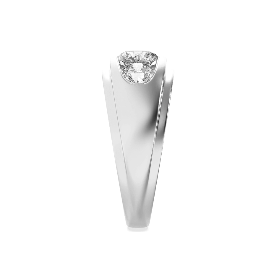 3Cttw Round Shaped Lab Grown Diamond (G/VS) Mens Ring in 14K Gold