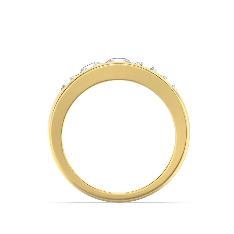 2Cttw Round Shaped Lab Grown Diamond (F/VS) Mens Ring in 14K Gold