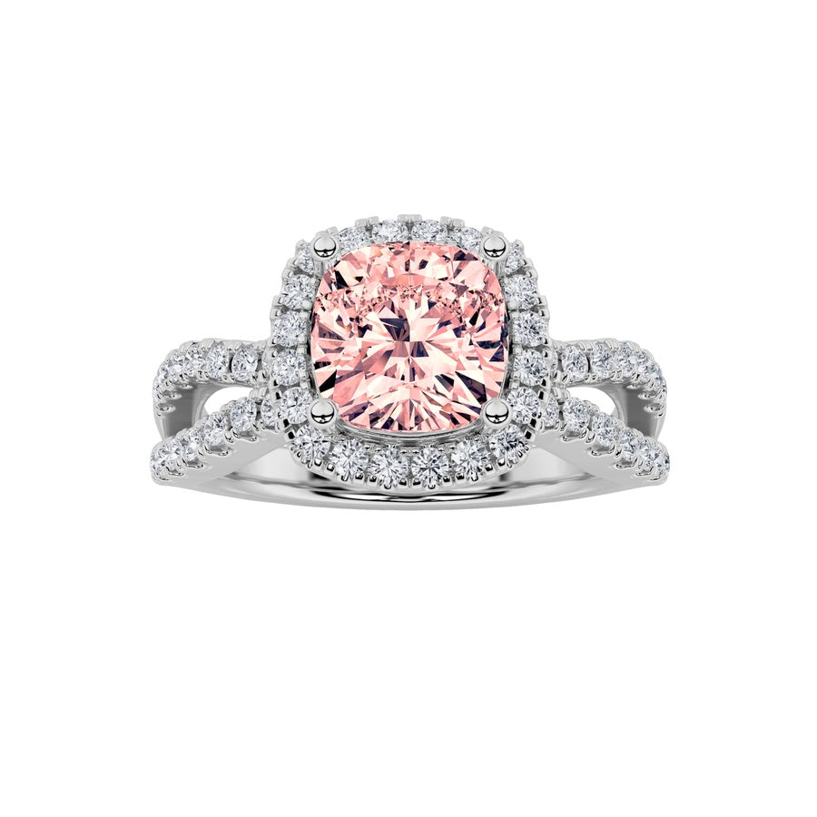 2Cttw Elongated Cushion Shaped Lab Grown Diamond (F/VS) Ring in 14K Gold