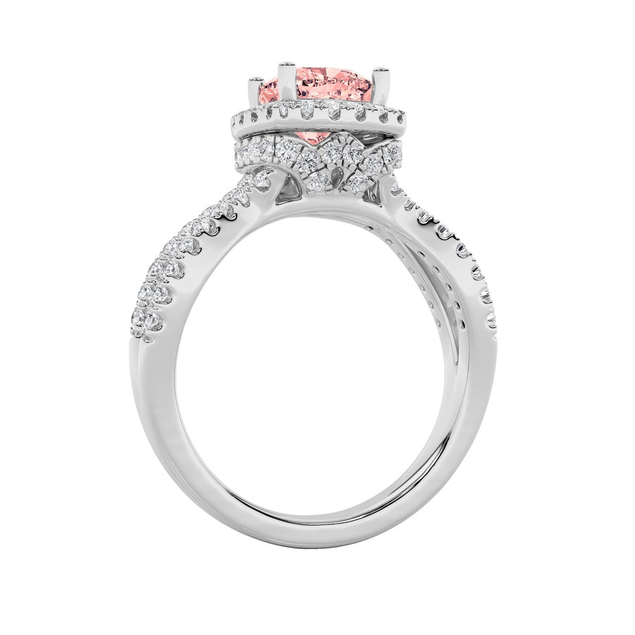 2Cttw Elongated Cushion Shaped Lab Grown Diamond (F/VS) Ring in 14K Gold