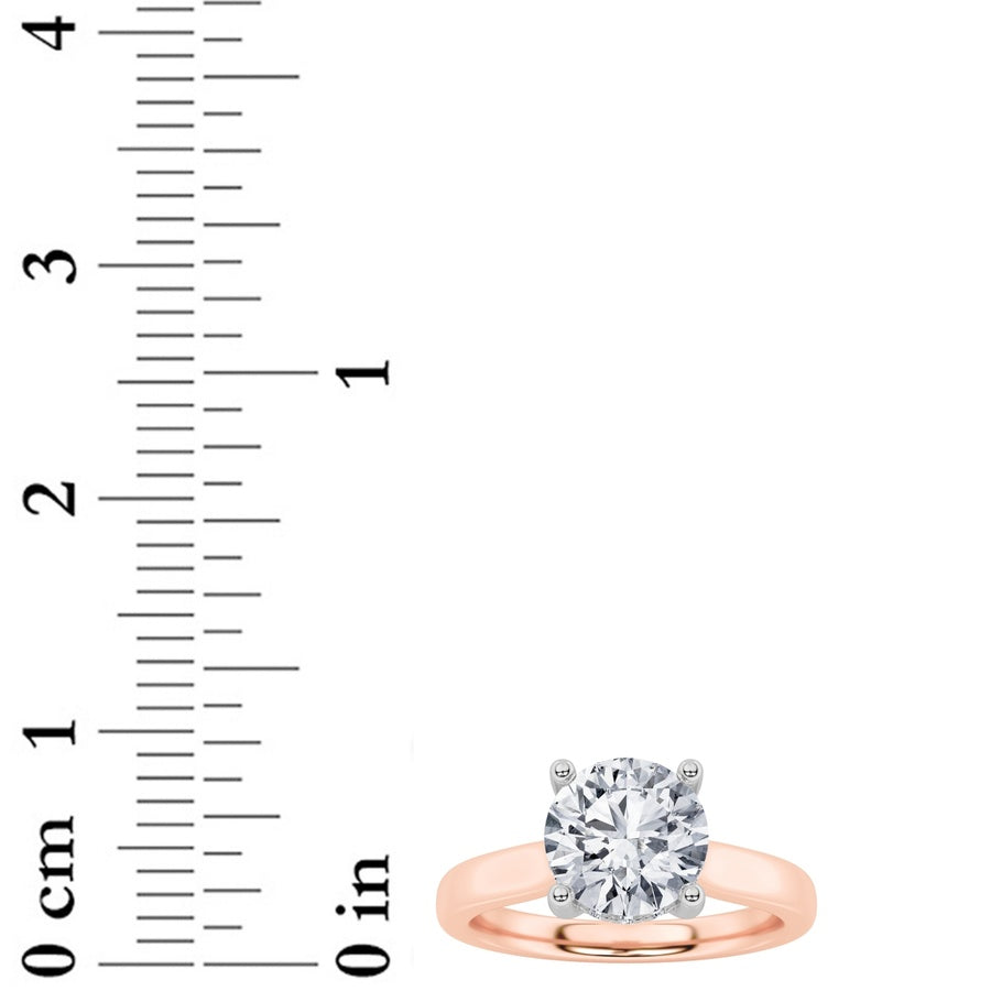 Round Shape Hidden Halo Cathedral Shank Engagement Ring lab grown diamond