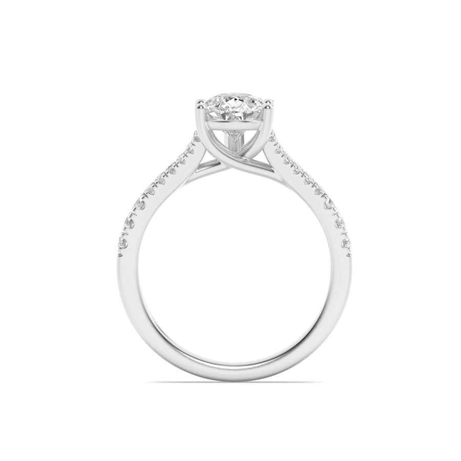 3Cttw Pear Shaped Lab Grown Diamond (F/VS) RING in14K Gold