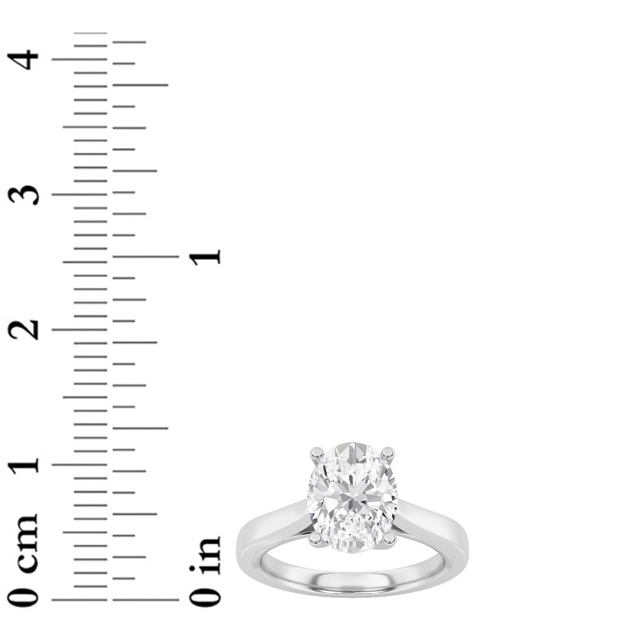 Oval Shape Twisted Basket Cathedral Shank Solitaire Ring lab grown diamond