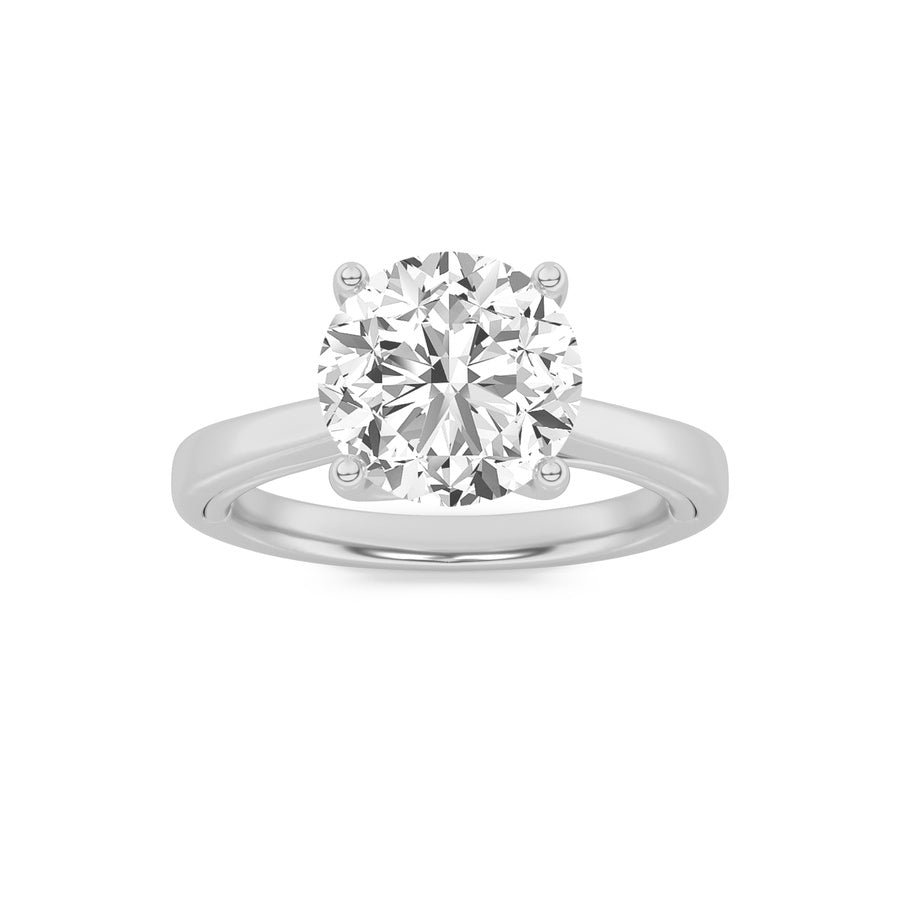 Round Shape Twisted Basket Cathedral Shank Solitaire Ring lab grown diamond
