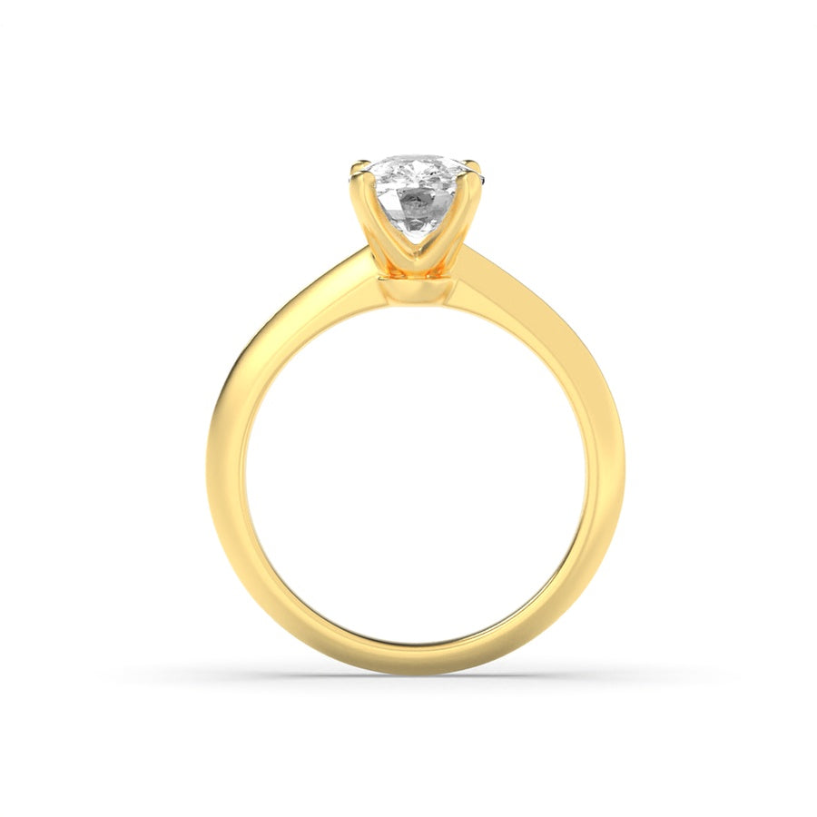 Cushion Shape Knife Edge Shank Solitaire Engagement Ring lab grown diamond