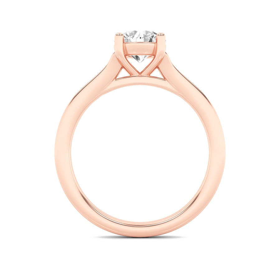 Round Shape Split Shank Solitaire Engagement Ring lab grown diamond