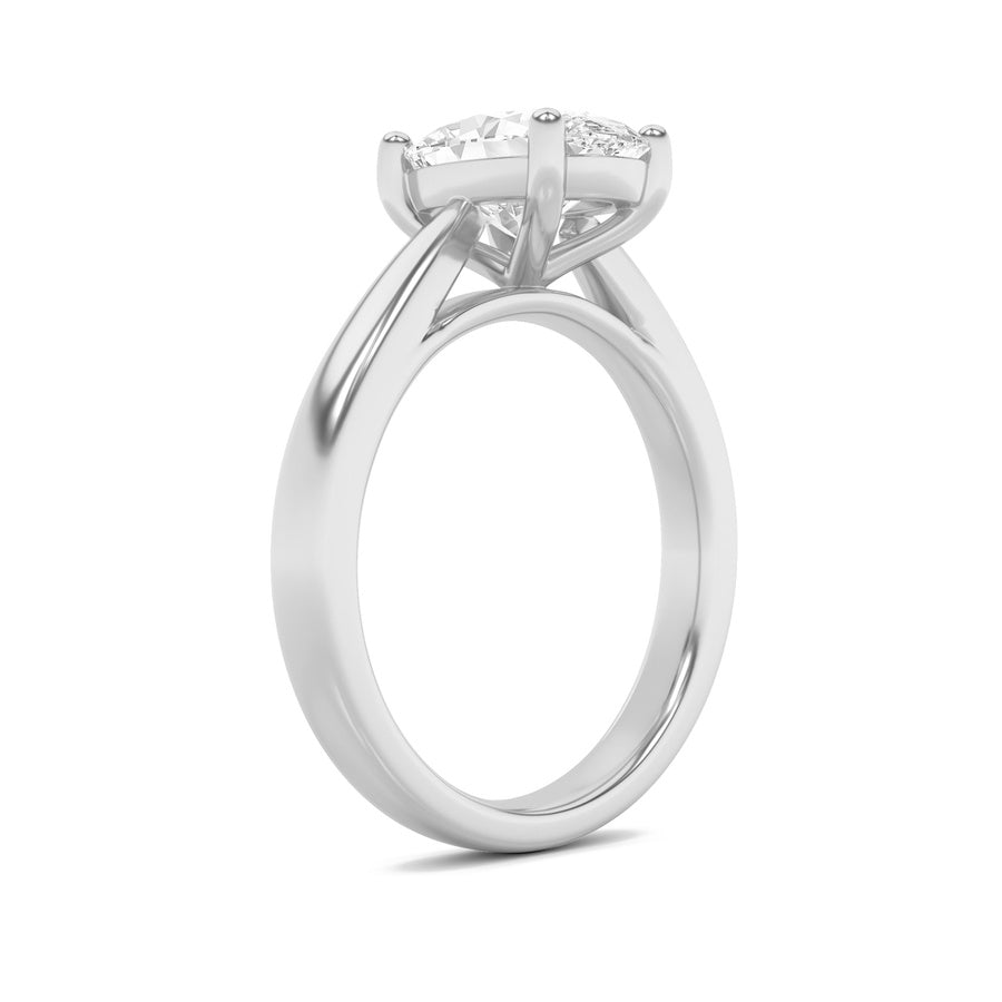 2Cttw Oval Shaped Lab Grown Diamond (F/VS) ClassicShank Solitaire Engagement Ring in 14K Gold