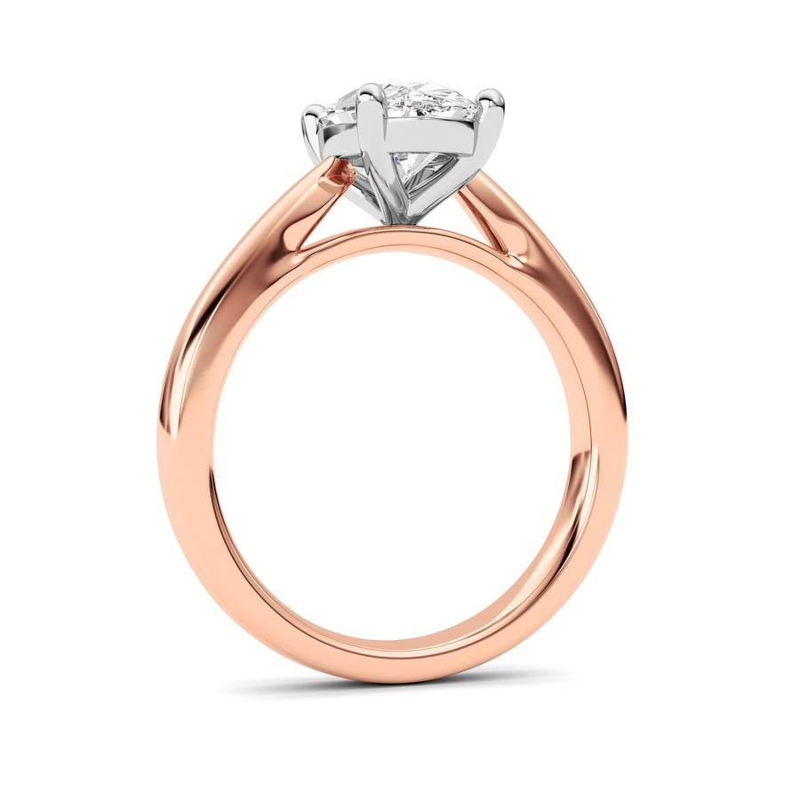 2Cttw Oval Shaped Lab Grown Diamond (F/VS) ClassicShank Solitaire Engagement Ring in 14K Gold