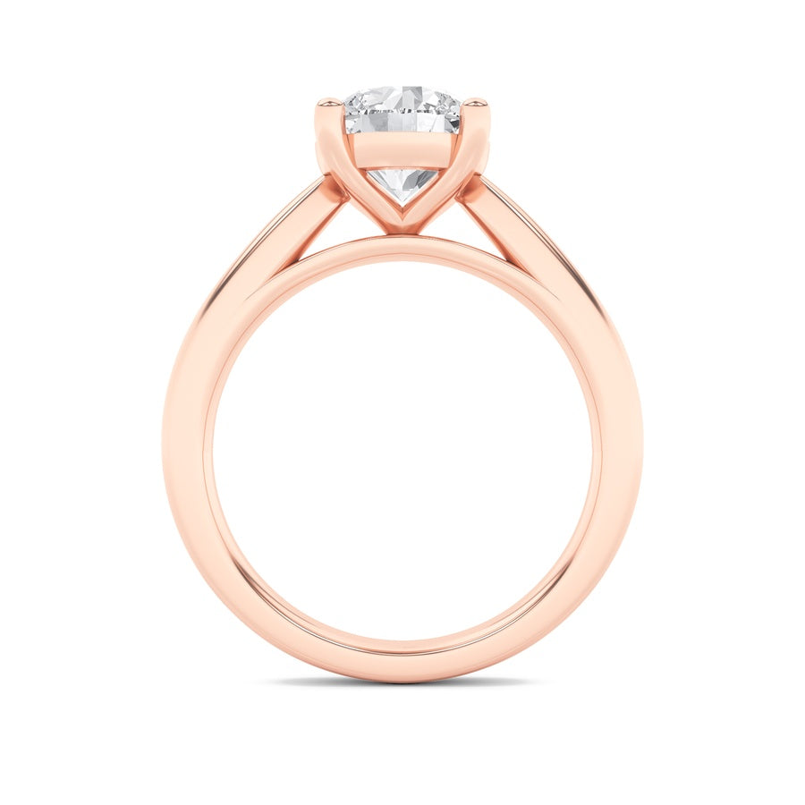 2Cttw Round Shaped Lab Grown Diamond (F/VS) Classic Shank Solitaire Engagement Ring in 14K Gold