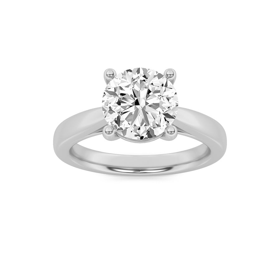 Round Shape Classic Shank Solitaire Engagement Ring lab grown diamond