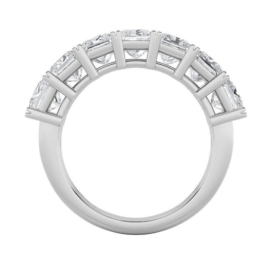 Princess Shape Seven Stone Band Ring lab grown diamond
