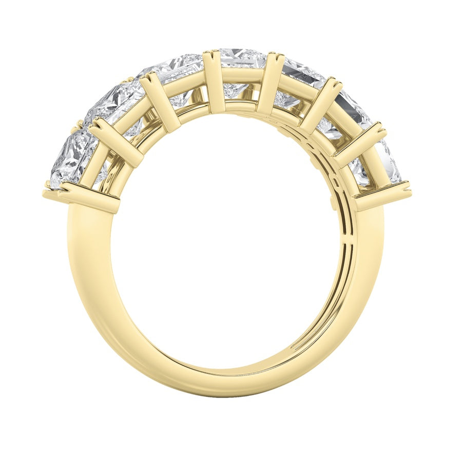Princess Shape Seven Stone Band Ring lab grown diamond