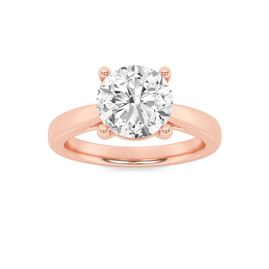 1Cttw Round Shaped Lab Grown Diamond (F/VS) InsertJacket Ring in 14K Gold
