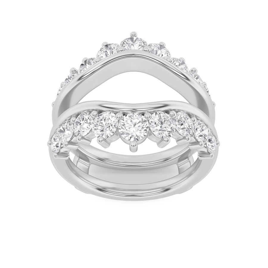 Round Shape Insert Jacket Ring lab grown diamond