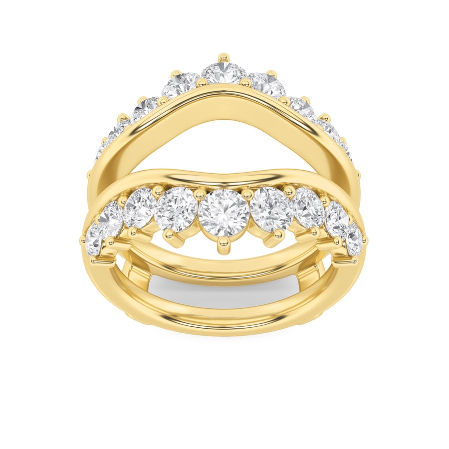 Round Shape Insert Jacket Ring lab grown diamond