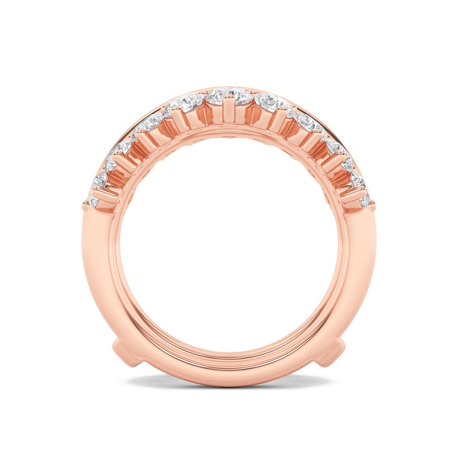 Round Shape Insert Jacket Ring lab grown diamond