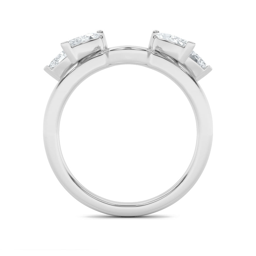 1Cttw Marquise Shaped Lab Grown Diamond (F/VS) Wrap Ring in 14K Gold